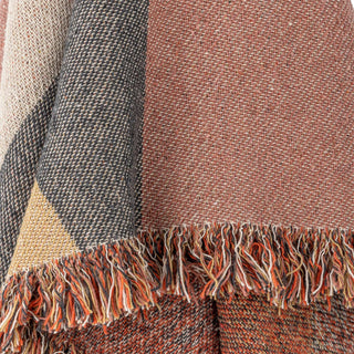 Plaid gerecycled katoen bruin Arni 130x160cm