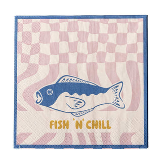 Servet papier blauw Remy