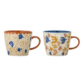 Mok aardewerk bruin Anniversary - set van 2