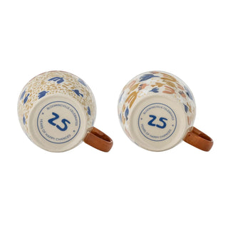 Mok aardewerk bruin Anniversary - set van 2