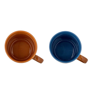 Mok aardewerk bruin Anniversary - set van 2