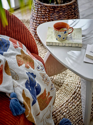 Plaid de algodón reciclado marrón Anniversary 130x160cm