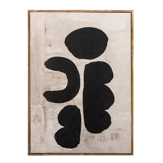 Czarna dekoracja ścienna Comma 53x73cm