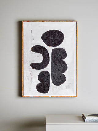 Czarna dekoracja ścienna Comma 53x73cm