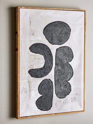 Czarna dekoracja ścienna Comma 53x73cm
