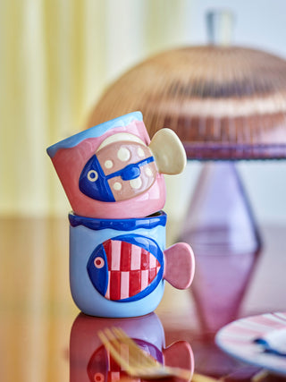 Mok aardewerk multi Willy 200ml - set van 2