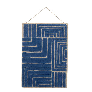 Blue wool wall hanging Velva 45x64cm