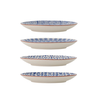 Bordenset blauw Karine Ø20 cm - set van 4