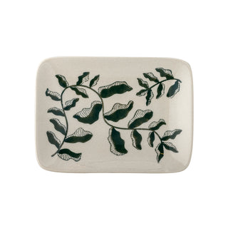 Bord aardewerk groen beige Fauni