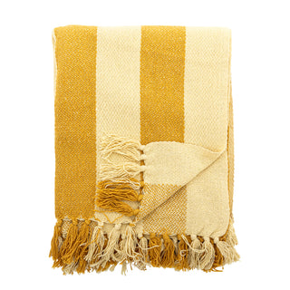 Plaid giallo in cotone riciclato Frello - 130x160cm