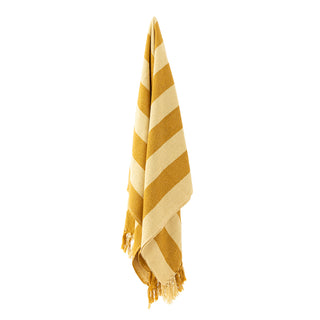 Plaid giallo in cotone riciclato Frello - 130x160cm