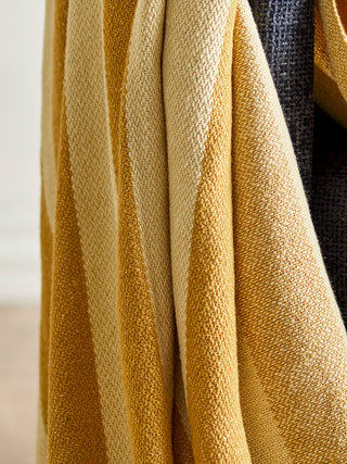 Plaid giallo in cotone riciclato Frello - 130x160cm