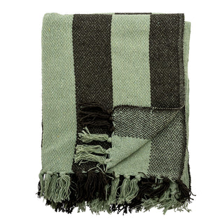 Plaid groen gerecycled katoen Frello 130x160cm