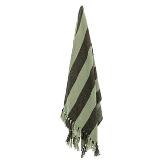Plaid groen gerecycled katoen Frello 130x160cm