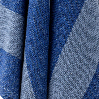 Blue recycled cotton throw Frello 130x160cm