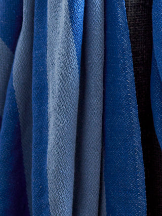 Blue recycled cotton throw Frello 130x160cm