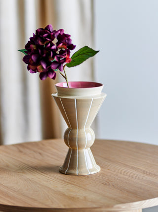 Vaas keramiek naturel Trilla 26,5cm
