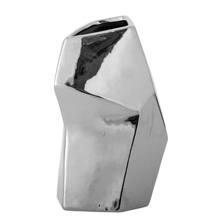 Vase en faïence couleur argent Dimona 23 cm