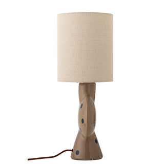 Tafellamp beige blauw aardewerk Sergio