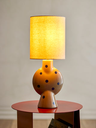 Tafellamp beige blauw aardewerk Sergio