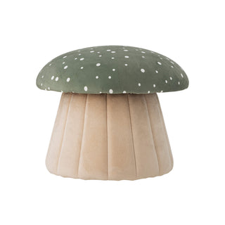 Lue puf polyester grøn 37cm