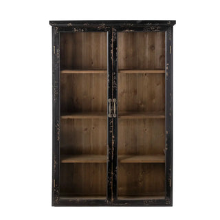 Vitrine en bois de sapin noir Hazem 81cm