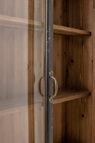 Vitrine en bois de sapin noir Hazem 81cm