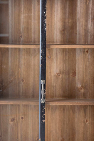 Vitrine en bois de sapin noir Hazem 81cm