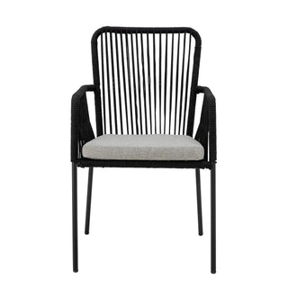 Eetkamerstoel metaal zwart Santino