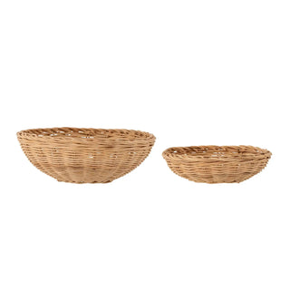 Mand rattan nature Kell - set van 2