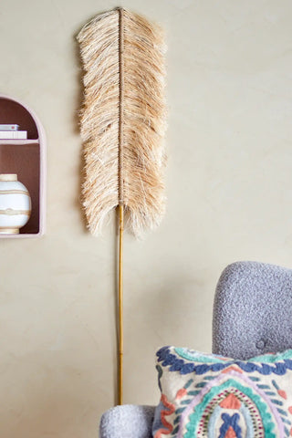 Wanddecoratie bananenblad nature Rina