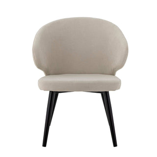 Sedia lounge in poliestere beige/naturale Loon