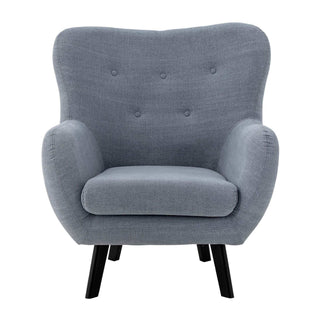 Fauteuil coton bleu Beau