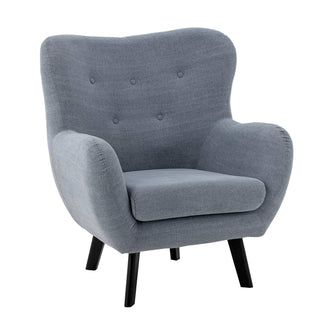 Fauteuil coton bleu Beau