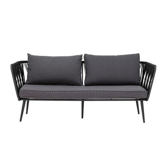 Banc de jardin métal noir Pavone 174cm