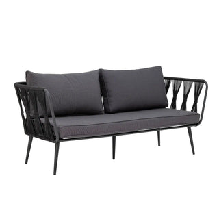 Banc de jardin métal noir Pavone 174cm