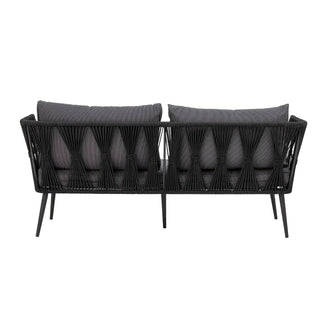 Banc de jardin métal noir Pavone 174cm