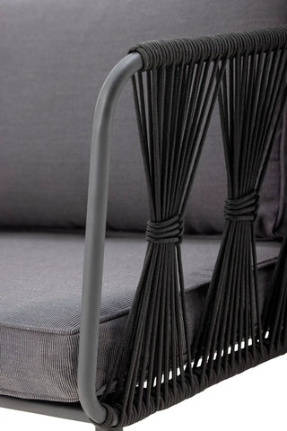 Banc de jardin métal noir Pavone 174cm