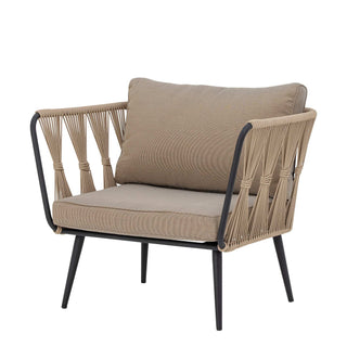 Lounge chair metal brown Pavone