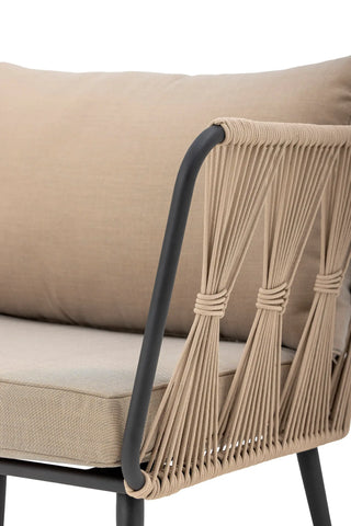 Lounge chair metal brown Pavone