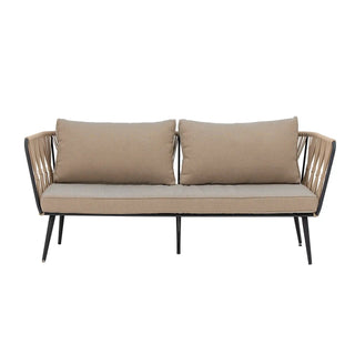 Banc de jardin métal brun Pavone 174cm