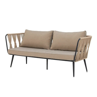 Banc de jardin métal brun Pavone 174cm