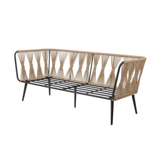 Banc de jardin métal brun Pavone 174cm