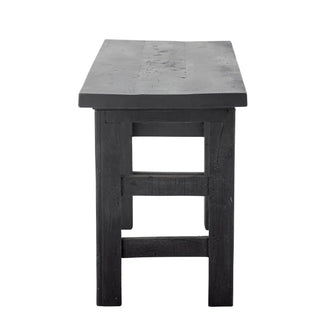 Bank gerecycled hout zwart Riber 102cm