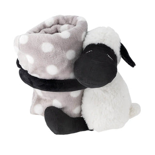 Kuschelpuppe mit Decke weiß