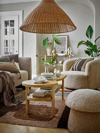 Poltrona lounge in poliestere naturale Bocca