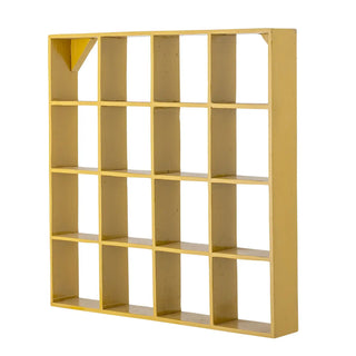 Estante de pared madera reciclada amarillo Bekka 70cm