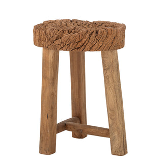 Stool recycled wood natural Delray 33cm