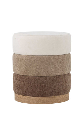 Puf de poliéster marrón Bilbao 40cm