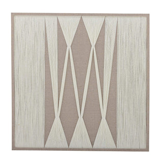 Wanddecoratie katoen nature Didder 80x80cm